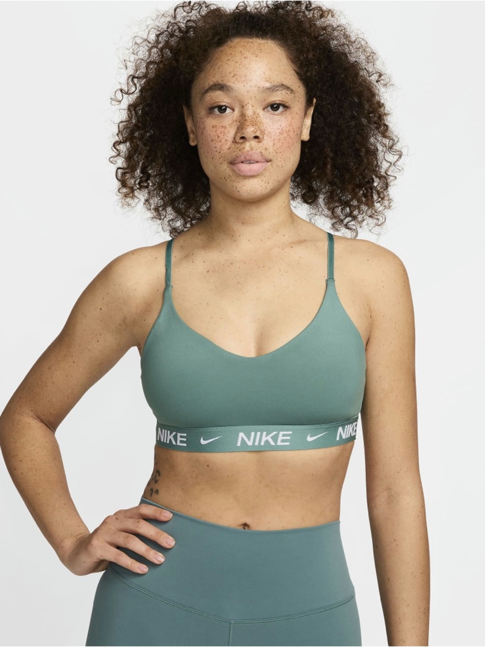 Nike Teal Indy Light-Support Sports Bra